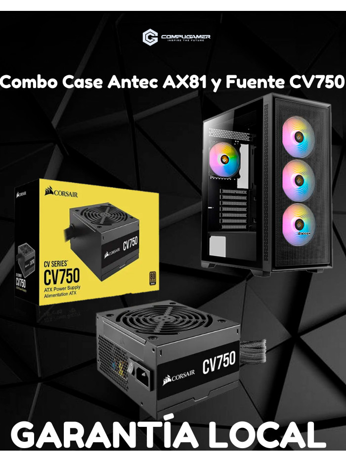 Combo Case Antec AX81 y Fuente de Poder CV750 watts